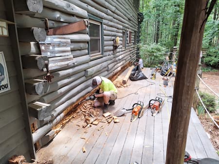 Rotten Log Replacement In Blue Ridge, GA